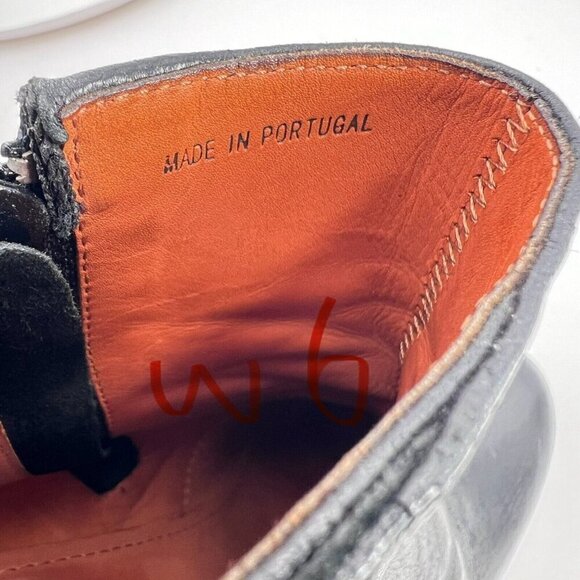 Lanvin Women Size 6 Black Patent Leather Buckle Side Zip Ankle Wedge Boot - Picture 14 of 16